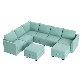 Amazon.com: HONBAY Modular Sectional Sofa with Storage Seat